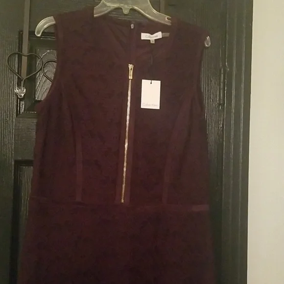 chinese dress ladies Calvin Klein Women's Flutter Sleeved Sheath Dress, Aubergine/Black, 2 at  Amazon Women's Clothing store main image 1